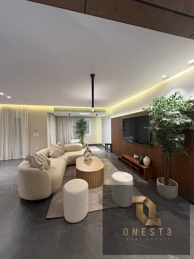 Fully finished apartment 3 bedrooms with hotel services with installment on suez road direct in front of madinaty