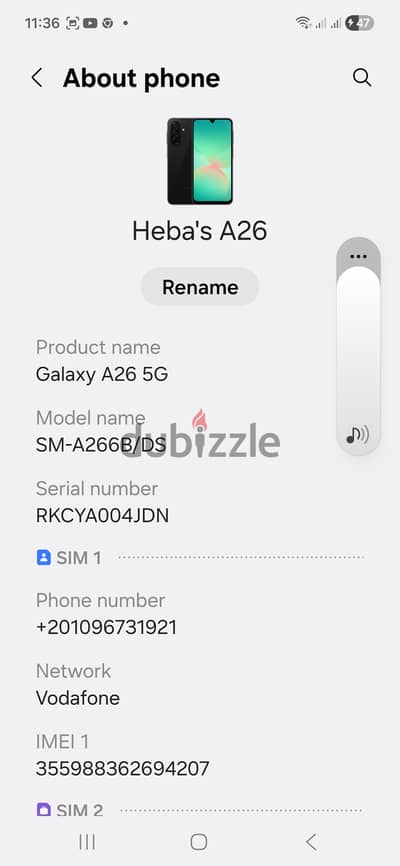 Used like new Samsung galaxy A26