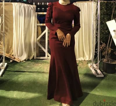 Burgundy soirée dress