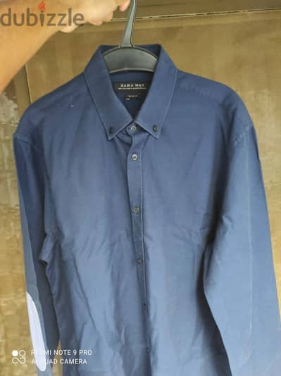 2 shirts Zara men navy blue