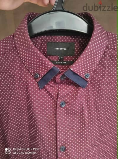 Reserved maroon mens shirt