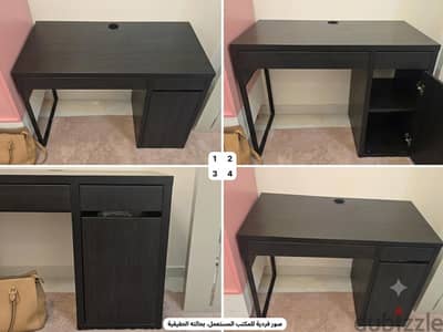مكتب إيكيا ميكي (IKEA MICKE) بحالة ممتازة - أسود بني