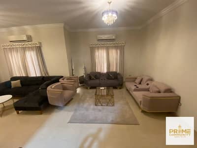 Furnished corner townhouse for rent in Zayed Dunes Compound, in the heart of Sheikh Zayed City, near The Gate Mall and all services and main roads.
