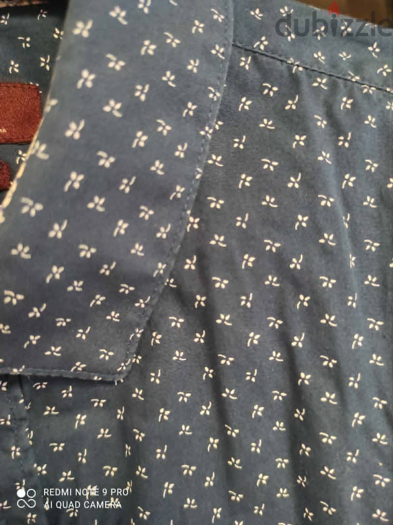 2 shirts Zara men navy blue 5