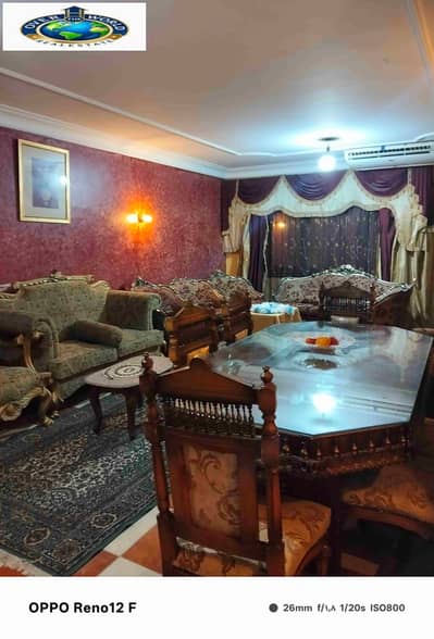 شقة مفروشة للإيجار زهراء المعادي الشطر السادس بالقرب من شارع الخمسين