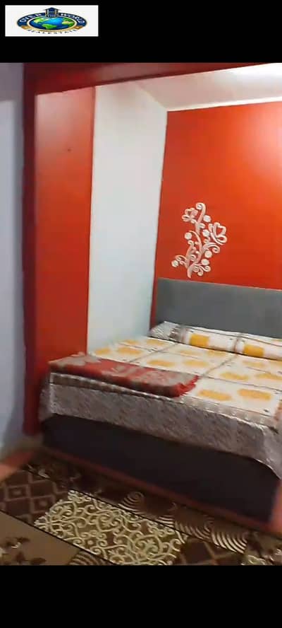Furnished apartment for rent in Dar al-Salam behind the Lawyers' Tower on the Corniche of Dar al-Salam consisting of two bedrooms, a living room, a bathroom, and a kitchen