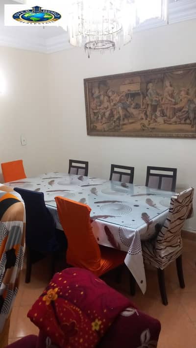 For daily rent, a furnished apartment in the General Prosecution compound in Maadi, near the ring road and Saqr Quraish, for families and committed youth only. It consists of three bedrooms, a reception area, a bathroom, and a fully air-conditioned kitchen with Wi-Fi and natural gas.