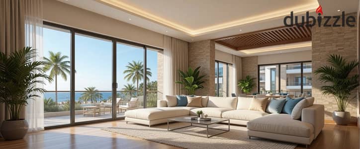 Chalet for Rent, Two Bedrooms, Real Sea View, Fully Finished, with a 10% Down Payment and 8-Year Installments in Q Bay at The Coast, Kilometer 93 Next to Marina