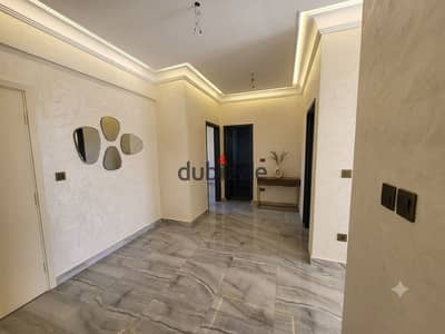 In the Violet Towers, in a modern building with a chic facade on the main street, a penthouse apartment with a private terrace of 150m with an unobstructed view next to the Al Rehab Bridge, just steps from the northern ninety and the Kebabji Palace and Water Way, super lux.