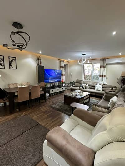 Apartment for sale in Al-Rehab City, Ground floor with a garden