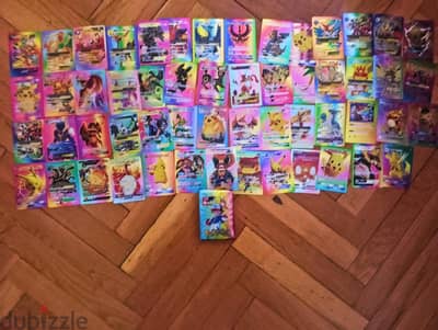 55 cards pokemon pack opend one time