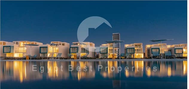 SERVICED CHALET WITH A DIRECT SEA VIEW FOR SALE OVER 9 YEARS INSTALLMENTS  IN FOUKA BAY, RAS EL HEKMA, NORTH COAST.