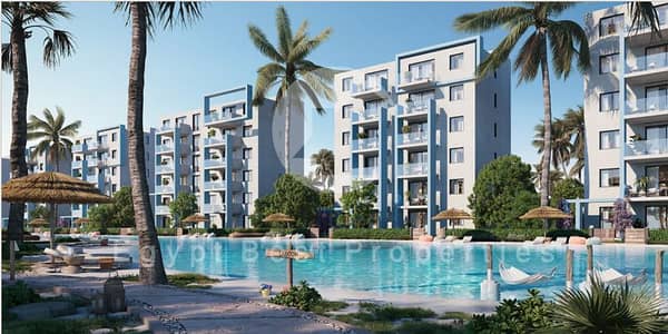 FULLY FINISHED CHALET DIRECTLY OVERLOOKING THE LAGOON FOR SALE WITH ONLY 5% DOWN PAYMENT IN FOUKA BAY, RAS EL HEKMA, NORTH COAST.