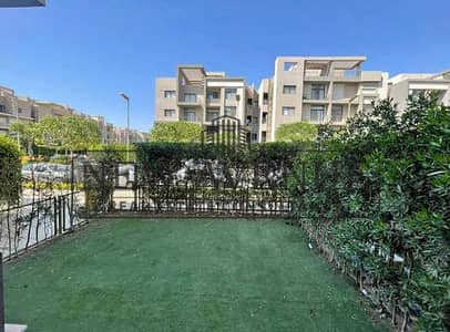 شقه ارضي بحديقه  للبيع في سراي مرحلة ايلان متسقبل سيتى Sarai phase Elan Mostakbal City بمقدم و اقساط موقع متيمز علي فيو مفتوح