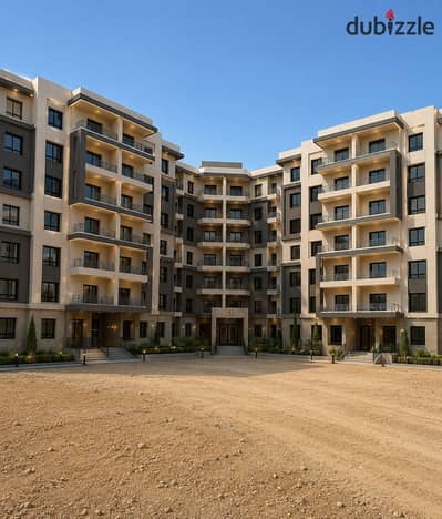Apartment for sale, ready for viewing, in Al Shorouk, in a fully serviced and inhabited compound opposite Madinaty Open Air, with installments