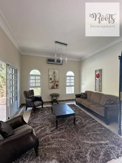For Rent Standalone Villa with Garden And Pool , Ultra Super Lux with Kitchen and AC/s in Beverly Hill ,Sheikh Zayed City