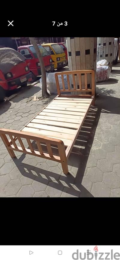 سرير خشب زان احمر