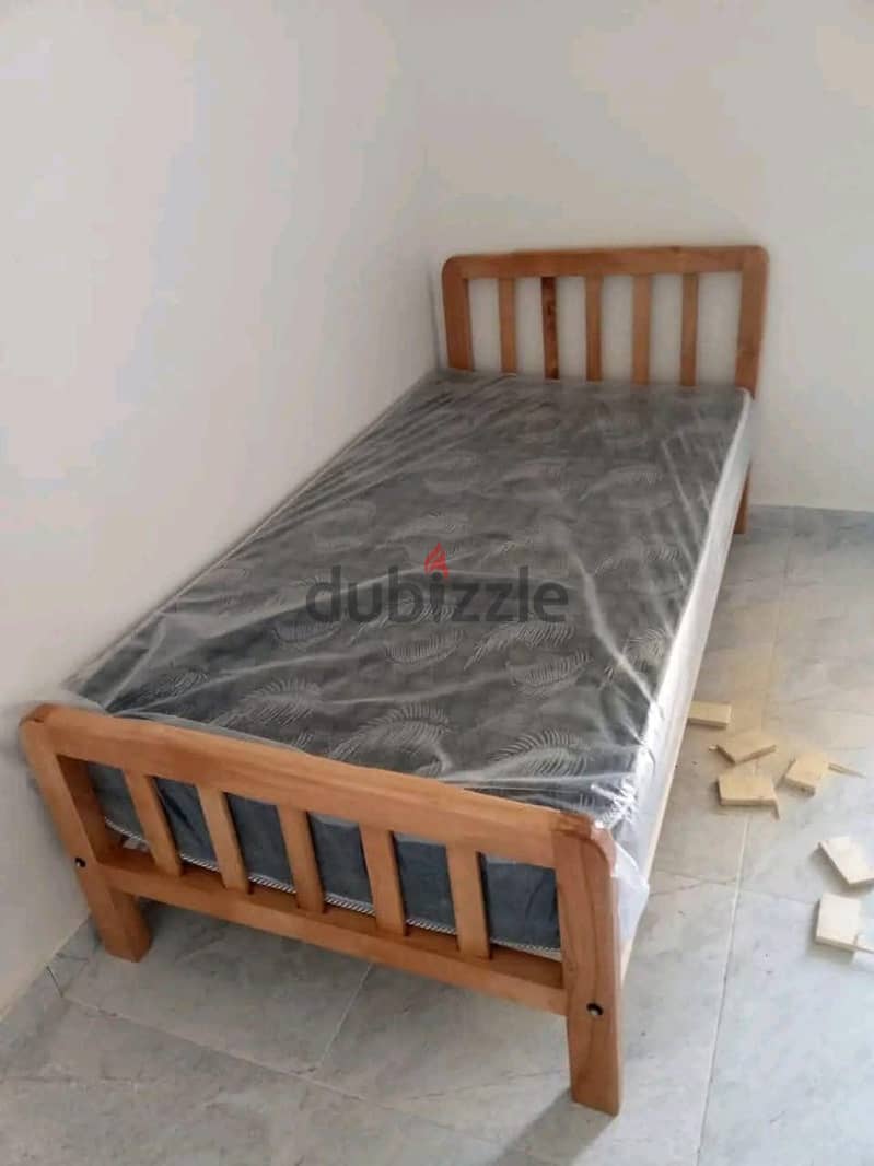 سرير خشب زان احمر 4