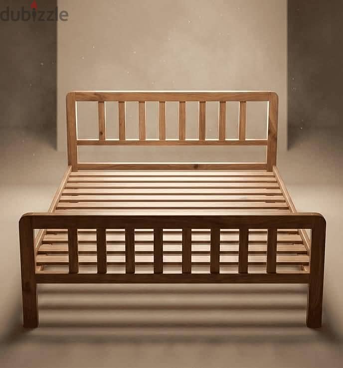 سرير خشب زان احمر 6