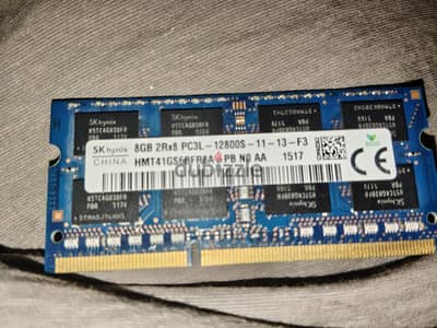 ddr3 8gb 12800 لابتوب