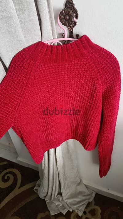 cropped knit sweater