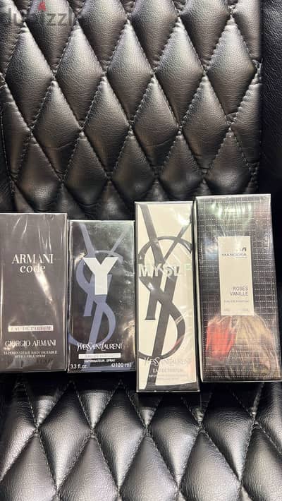 100% original ysl myself, ysl Y, Armani code and mancera roses vanille