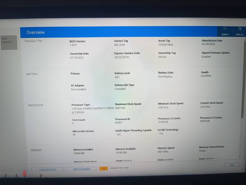 Dell Precision 7760 Workstation 6