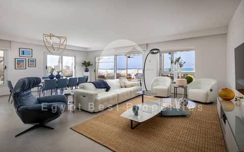 First Sea Row One Story Villa Fully Finished & Equipped Over 10 Years Plan At The Med In The Heart Of Ras El-Hekma