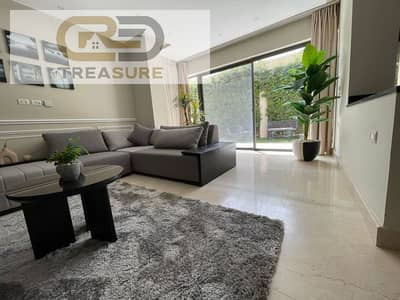 furnished Apartment with garden for rent in Lake View Residence - new cairo