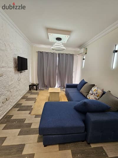 Furnished apartment for rent with hotel-style furnishings in Degla Gardens compound