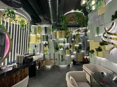 Luxury restaurant and café for sale in Al-Rehab 910m at the finest mall – Branch of a famous chain operating with high efficiency and remarkable return – Investment opportunity for investors