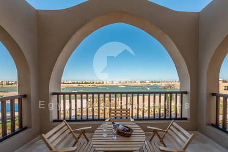 Sea View Luxury 3 Bedrooms Chalet Fully Finished With ACs Deliver 2028 In Newest WaterFront Launch In Gouna Over 5 Years Plan