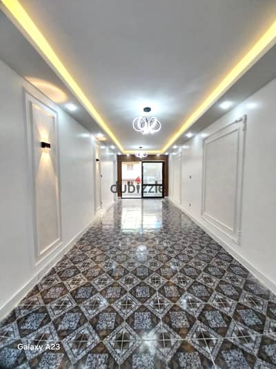 130m apartment in Alexandria, Al-Ajami, Al-Nakheel Beach, next to the sea, luxury finish