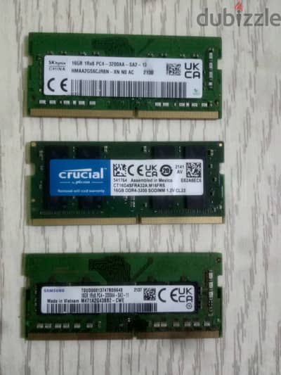 RAM 16GB DDR4 3200 MHz Laptop Memory