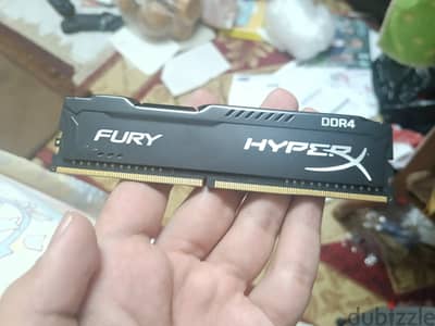 8 gb Ram Kingston Hyper X Fury 3200 Mhz حتة نضيفة وربنا يبارك لصاحبها