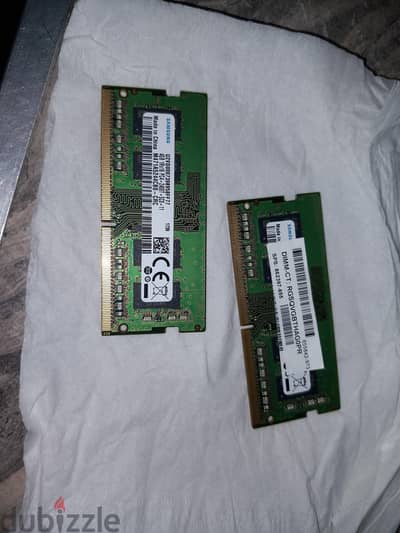 قطعتين Ram samsung ( لابتوب )   Ram 4 GB ddr4 ( 2400mhz )