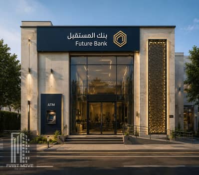 بنك للبيع لفرصة الاستثمار وعائد ايجارى بالدولار في ارق يكمبوند ساكن وعايش على طريق رئيسي  في ايتابا الشيخ زايد الجيزة