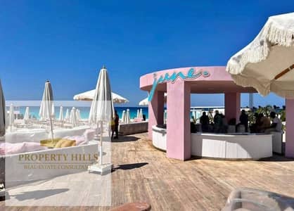Last fully finished chalet available in SODIC June ras elhikma featuring a spacious private rooftop and  Sea View, offering lowest price in north coas