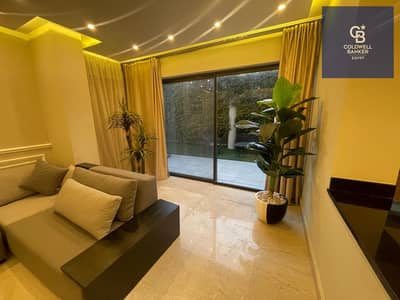 للايجار شقة ارضي بجاردن تشطيب وفرش فندقي في افضل موقع في ليك فيو Lake view