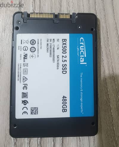 SSD Crucial 480GB للبيع