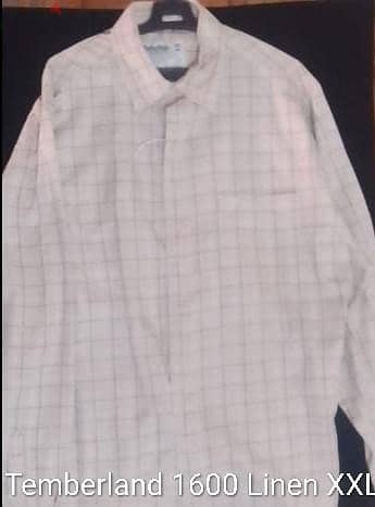قميص أصلي تمبرلاند كتان Linen  ٧٥ ٪ و ٢٥ ٪ قطن جديد مقاس XXL