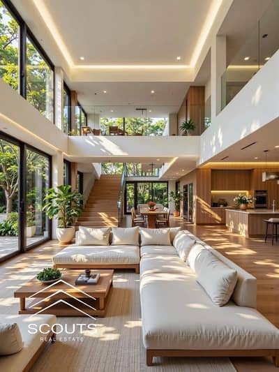 Villa for sale, 210 meters, fully finished, ready for viewing, in New Cairo, Mountain View, next to Hyde Park, opposite the Attorney General's office,