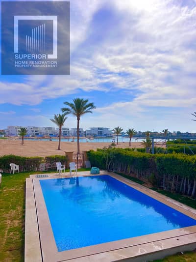Villa for Rent in Marina 5 North Coast | First Row on Sandy Lake | Private Beach | Private Swimming Pool