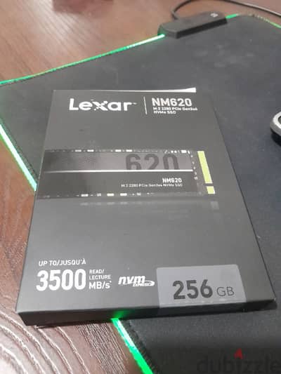 هارد M2 NVME 256GB - من Lexar موديل NM620 - سرعة 3500 ميجا في الثانية