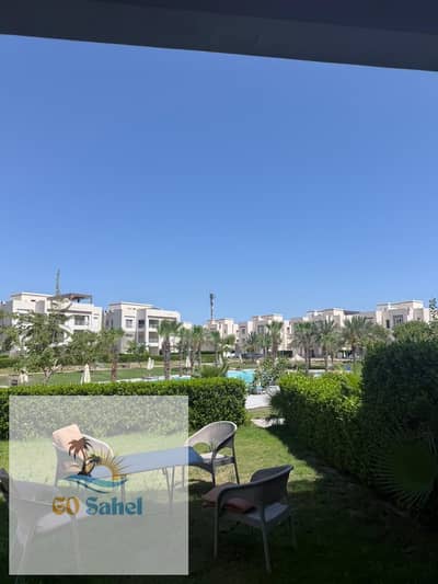 Luxury chalet for rent in Amwaj,  3 bedrooms ground floor with garden, North Coast, Sidi Abdel Rahman  pool view