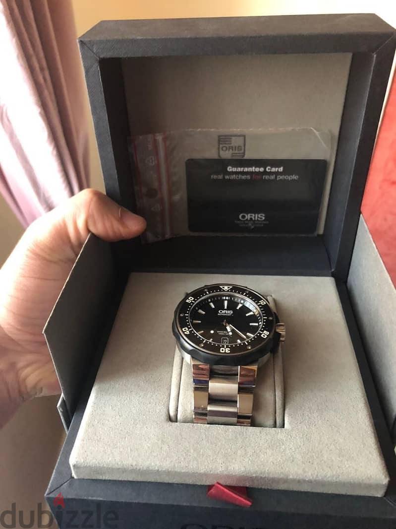 Oris titanium 49m swiss made automatic watch 9