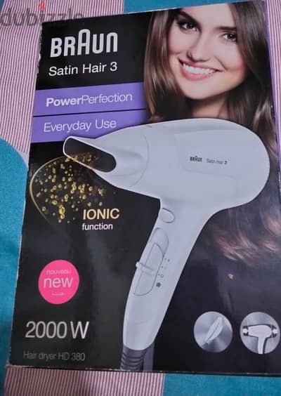 مجفف شعر BRAUN 2000W من السعودية جديد