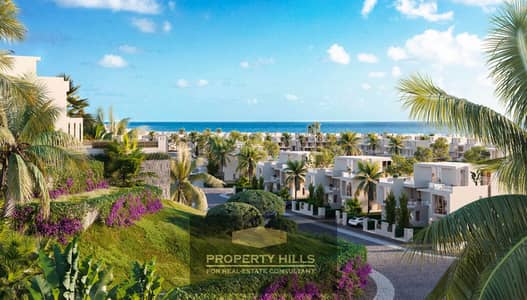 Twin House fully finished with air conditioning and kitchen in Mar Bay Compound, Ras El Hikma, Al Maraseem Company, near the Emirates cities