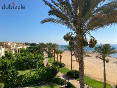شاليه ارضي بجاردن بحري متشطب فندقي (جاهز للمعاينة) للبيع بسعر مش هيتكرر في أرقى قرية على البحر مباشرة في العين السخنة