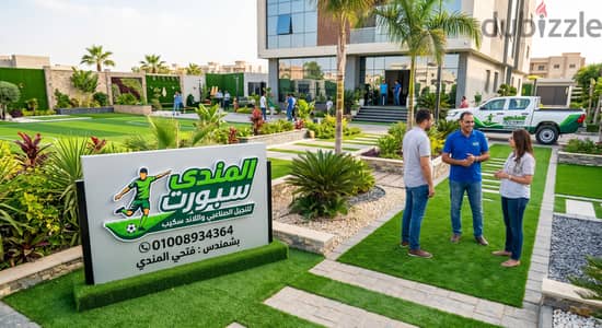 نجيل صناعي ولاند سكيب تصفيات وحرق اسعار  شركة المندي